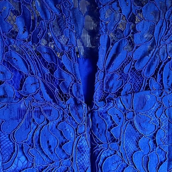 Eliza J BLue Lace Dress Size 10 - Picture 3 of 5